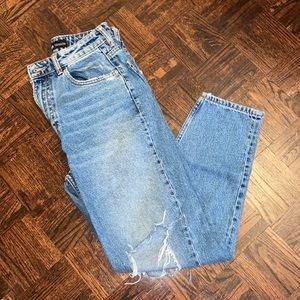 Zara distressed high waisted jeans